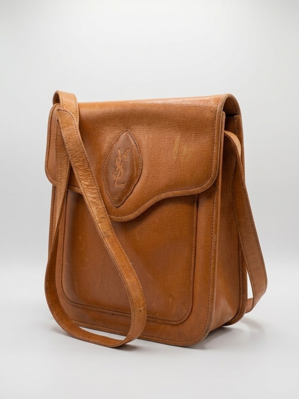 Yves Saint Laurent Tan Leather Crossbody Bag